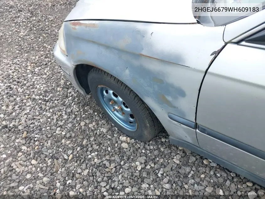 1998 Honda Civic Lx VIN: 2HGEJ6679WH609183 Lot: 42261976
