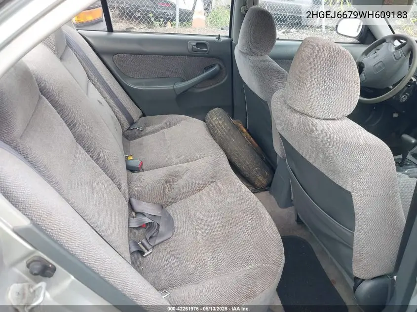 1998 Honda Civic Lx VIN: 2HGEJ6679WH609183 Lot: 42261976