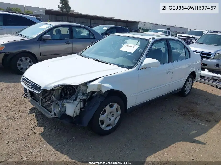 1998 Honda Civic Ex VIN: 2HGEJ8648WH607457 Lot: 42580683