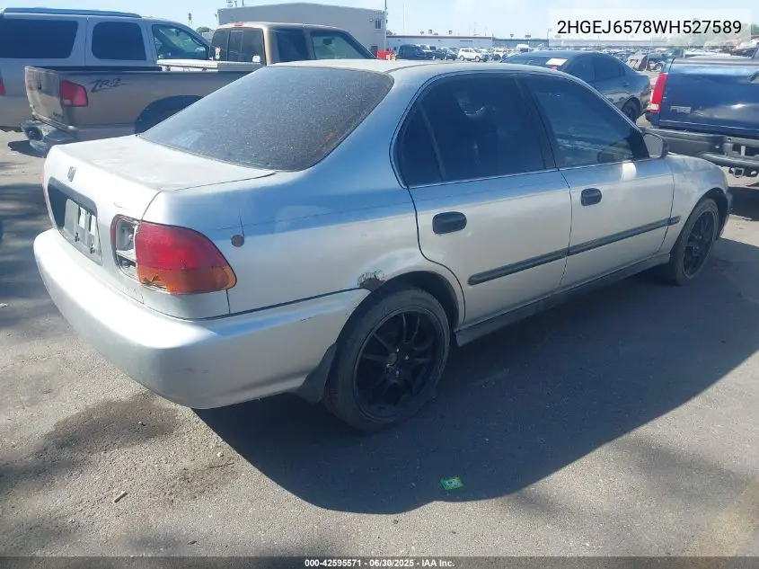 1998 Honda Civic Lx VIN: 2HGEJ6578WH527589 Lot: 42595571