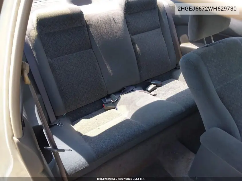 1998 Honda Civic Lx VIN: 2HGEJ6672WH629730 Lot: 42609554