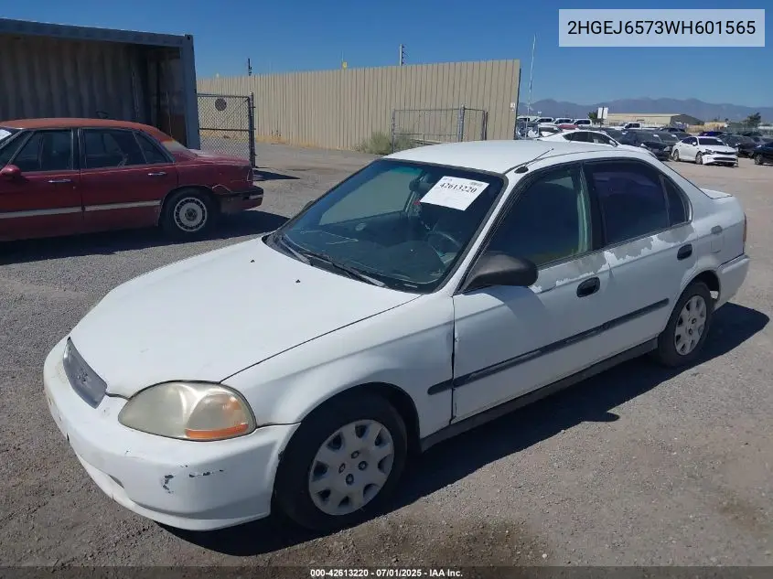 1998 Honda Civic Lx VIN: 2HGEJ6573WH601565 Lot: 42613220