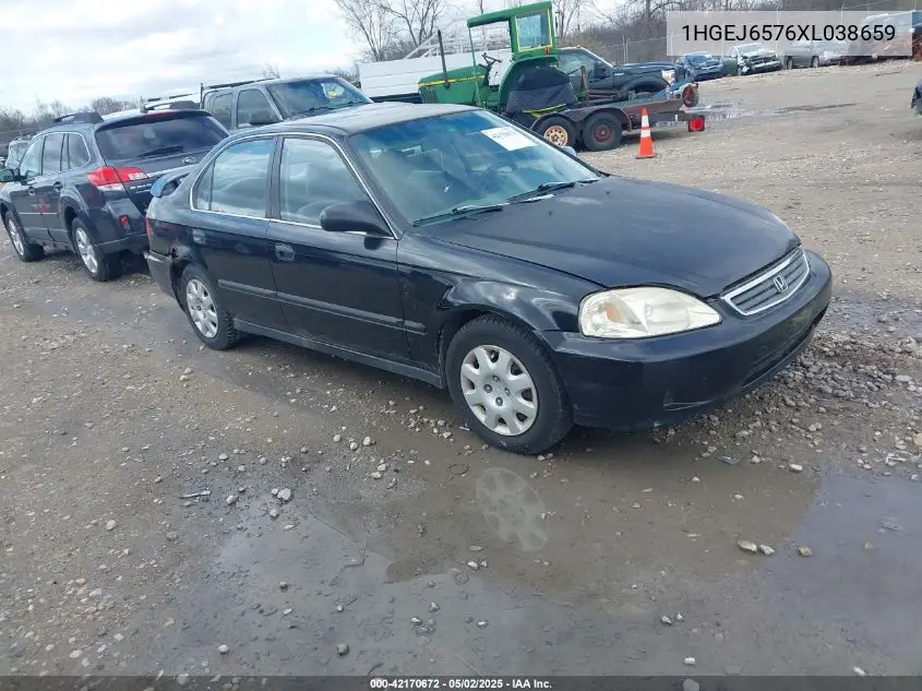 1999 Honda Civic Lx VIN: 1HGEJ6576XL038659 Lot: 42170672