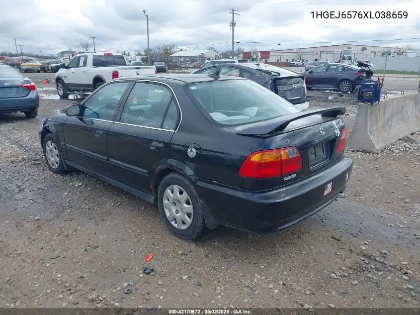 1999 Honda Civic Lx VIN: 1HGEJ6576XL038659 Lot: 42170672