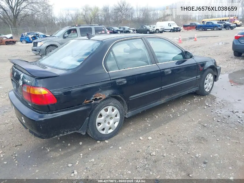 1999 Honda Civic Lx VIN: 1HGEJ6576XL038659 Lot: 42170672