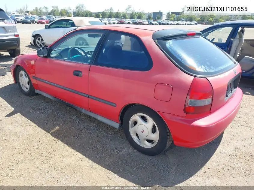 1999 Honda Civic Cx VIN: 2HGEJ6321XH101655 Lot: 42215056