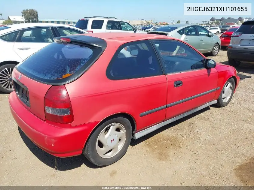 1999 Honda Civic Cx VIN: 2HGEJ6321XH101655 Lot: 42215056