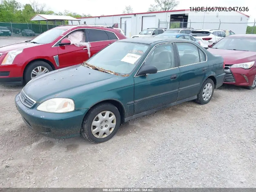 1999 Honda Civic Lx VIN: 1HGEJ6678XL047636 Lot: 42230561