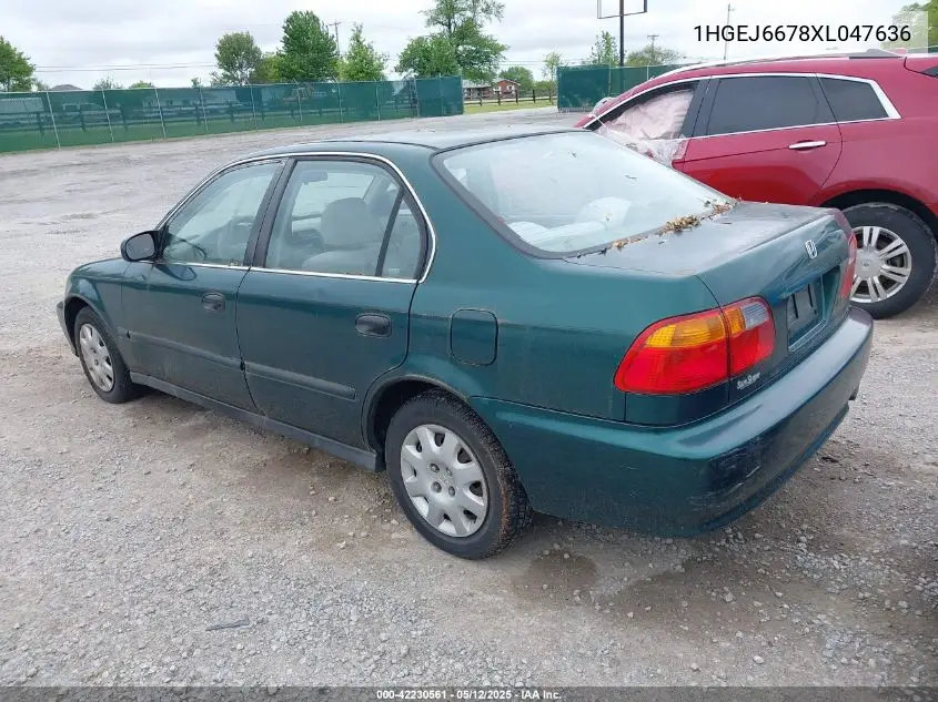 1999 Honda Civic Lx VIN: 1HGEJ6678XL047636 Lot: 42230561