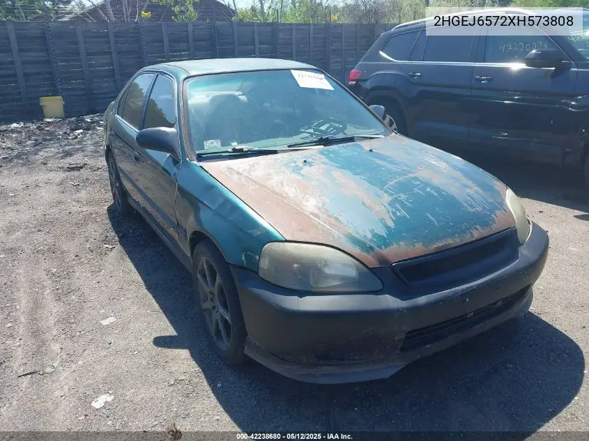 1999 Honda Civic Lx VIN: 2HGEJ6572XH573808 Lot: 42238680