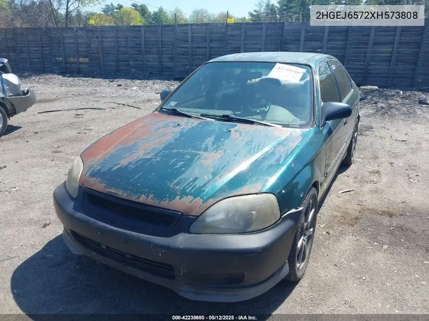 1999 Honda Civic Lx VIN: 2HGEJ6572XH573808 Lot: 42238680