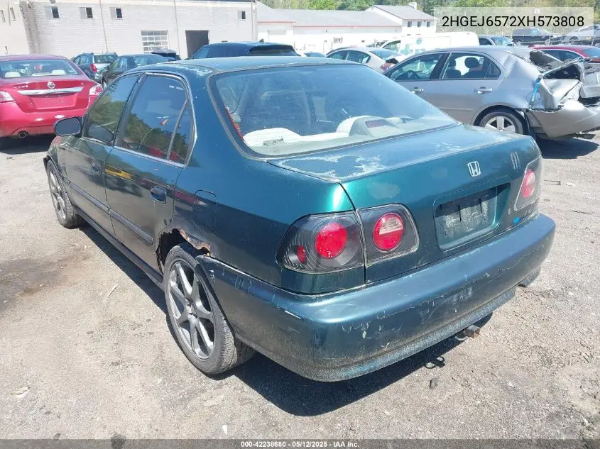 1999 Honda Civic Lx VIN: 2HGEJ6572XH573808 Lot: 42238680