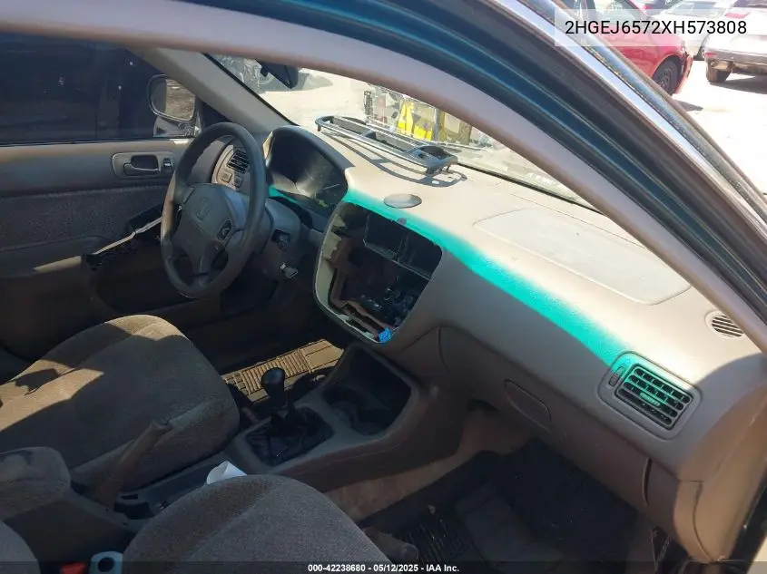 1999 Honda Civic Lx VIN: 2HGEJ6572XH573808 Lot: 42238680