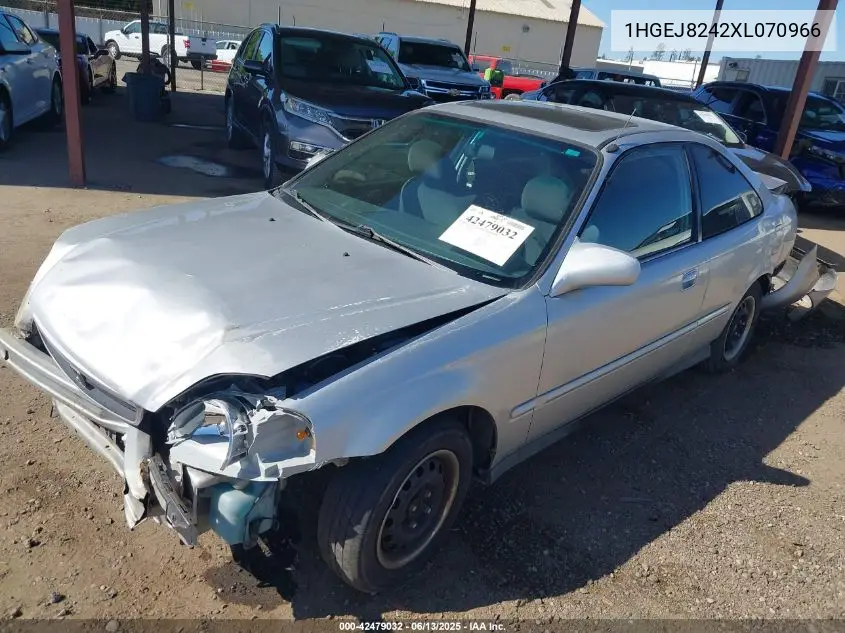1999 Honda Civic Ex VIN: 1HGEJ8242XL070966 Lot: 42479032