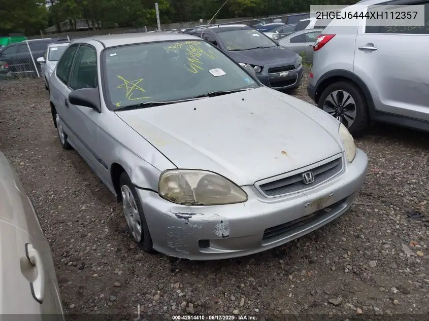 1999 Honda Civic Dx VIN: 2HGEJ6444XH112357 Lot: 42514410