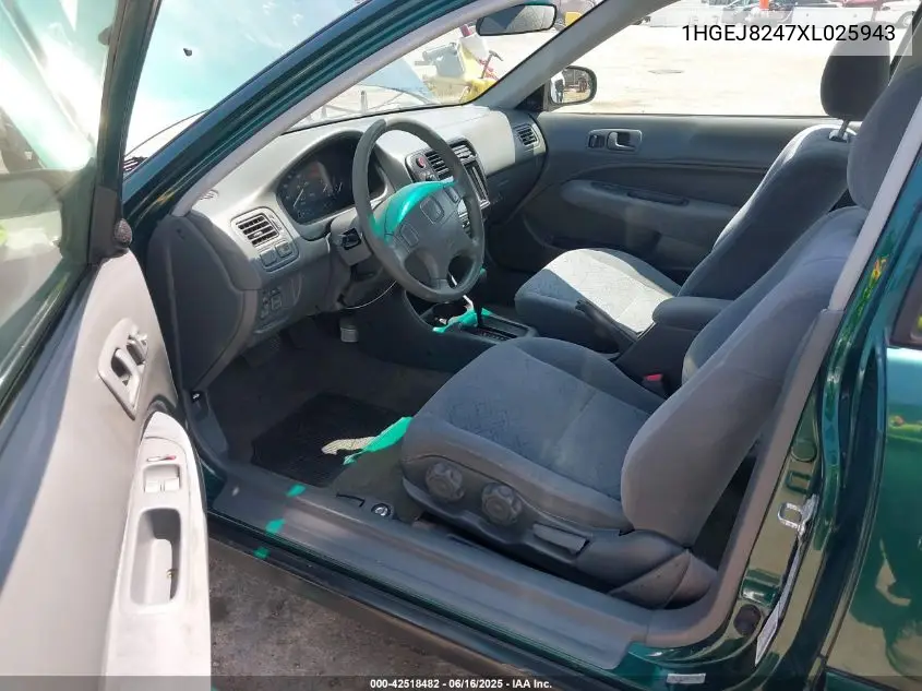 1999 Honda Civic Ex VIN: 1HGEJ8247XL025943 Lot: 42518482