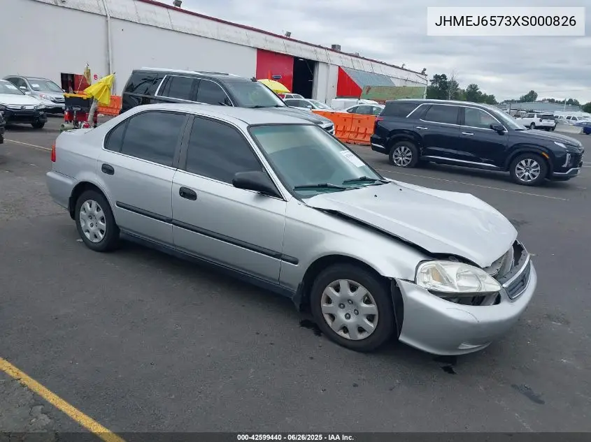 1999 Honda Civic Lx VIN: JHMEJ6573XS000826 Lot: 42599440