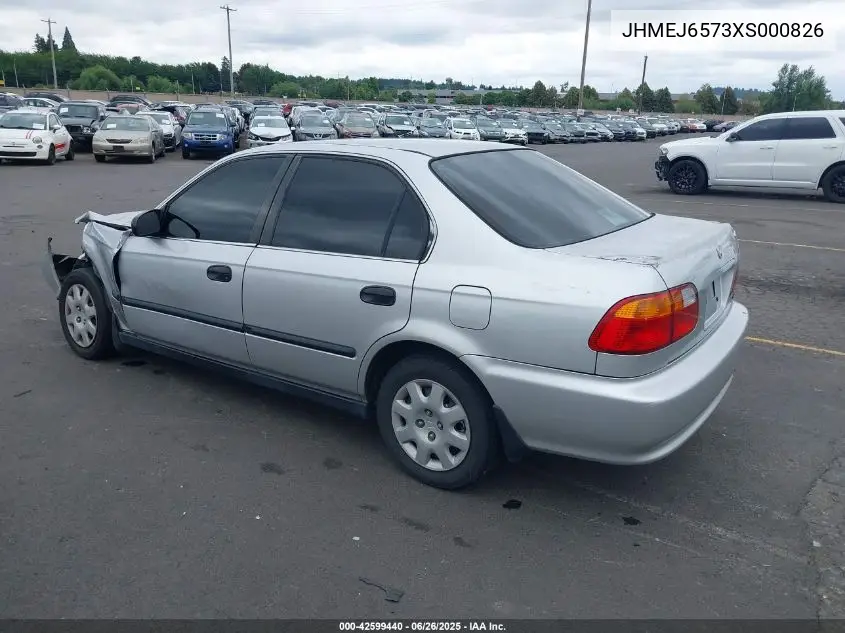 1999 Honda Civic Lx VIN: JHMEJ6573XS000826 Lot: 42599440