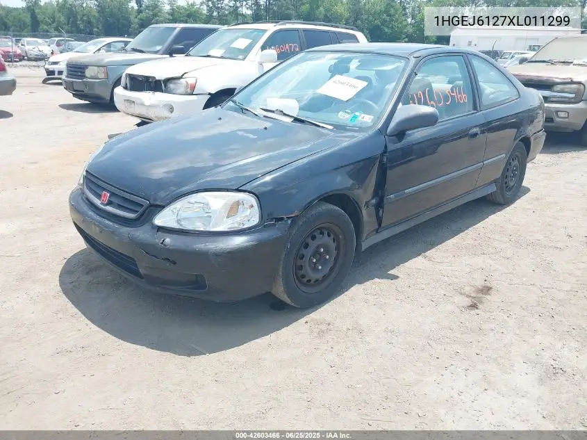 1999 Honda Civic Dx VIN: 1HGEJ6127XL011299 Lot: 42603466