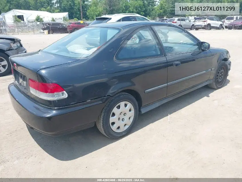 1999 Honda Civic Dx VIN: 1HGEJ6127XL011299 Lot: 42603466