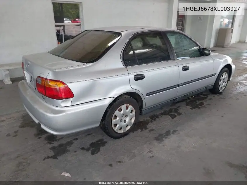 1999 Honda Civic Lx VIN: 1HGEJ6678XL003927 Lot: 42607374