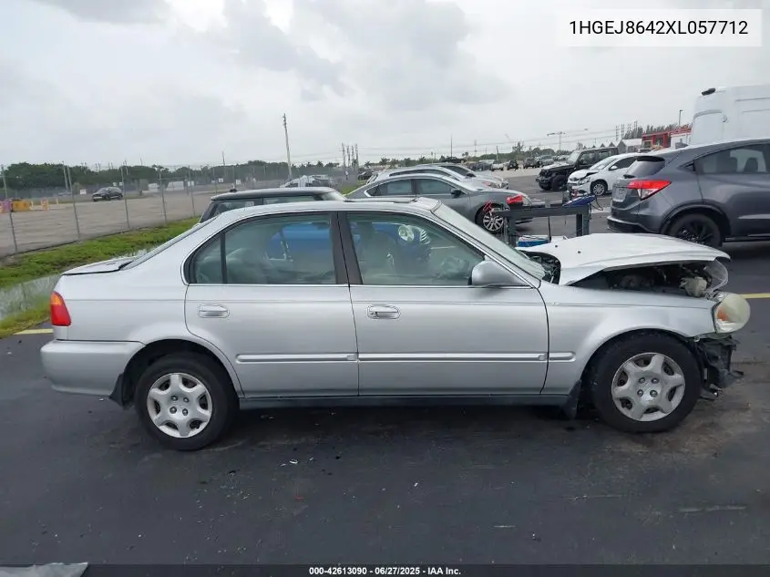 1999 Honda Civic Ex VIN: 1HGEJ8642XL057712 Lot: 42613090