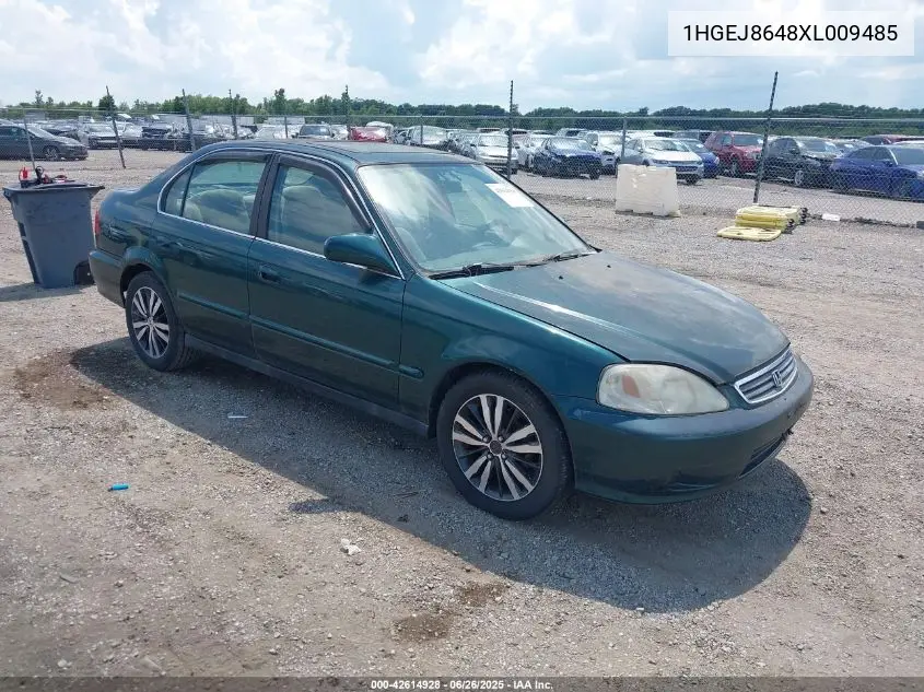 1999 Honda Civic Ex VIN: 1HGEJ8648XL009485 Lot: 42614928