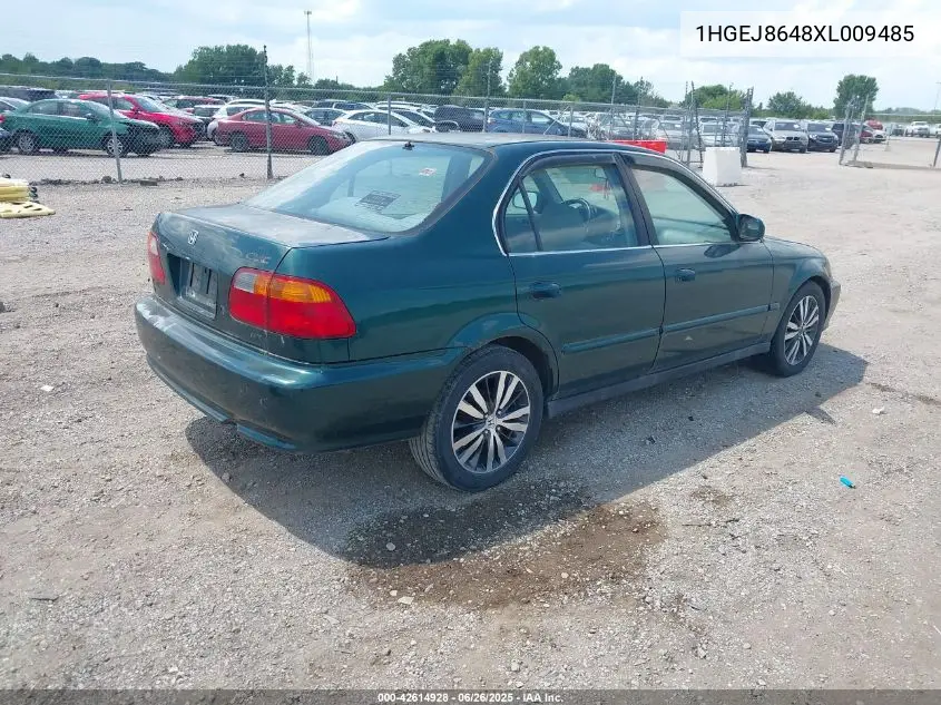 1999 Honda Civic Ex VIN: 1HGEJ8648XL009485 Lot: 42614928