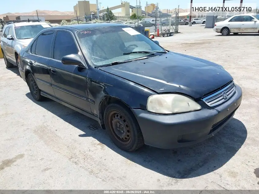 1999 Honda Civic Lx VIN: 1HGEJ6671XL055710 Lot: 42616345