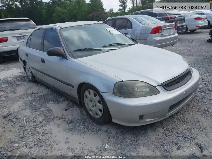 1999 Honda Civic Lx VIN: 1HGEJ6678XL034062 Lot: 42622532