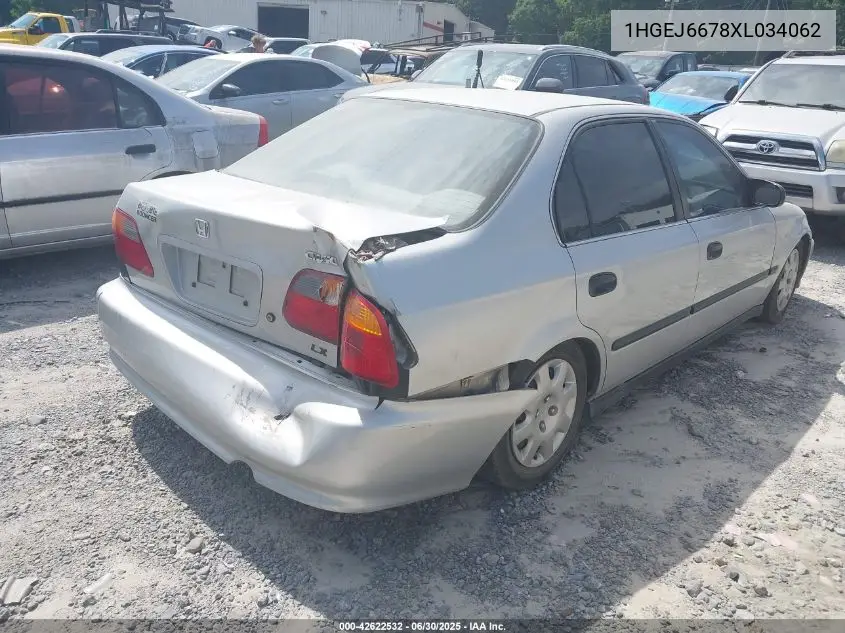 1999 Honda Civic Lx VIN: 1HGEJ6678XL034062 Lot: 42622532