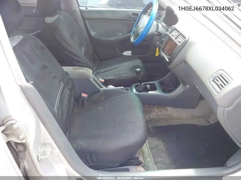 1999 Honda Civic Lx VIN: 1HGEJ6678XL034062 Lot: 42622532