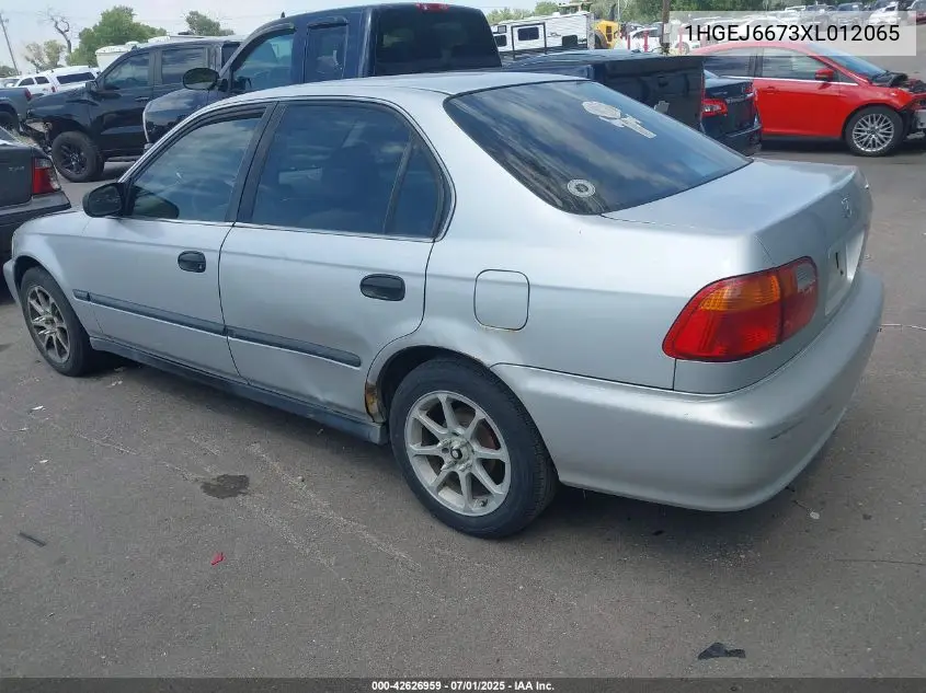 1999 Honda Civic Lx VIN: 1HGEJ6673XL012065 Lot: 42626959