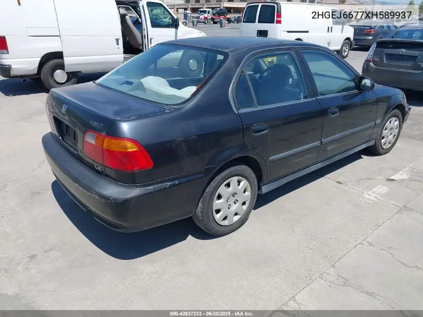 1999 Honda Civic Lx VIN: 2HGEJ6677XH589937 Lot: 42637333