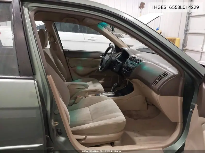 2003 Honda Civic Lx VIN: 1HGES16553L014229 Lot: 42228960