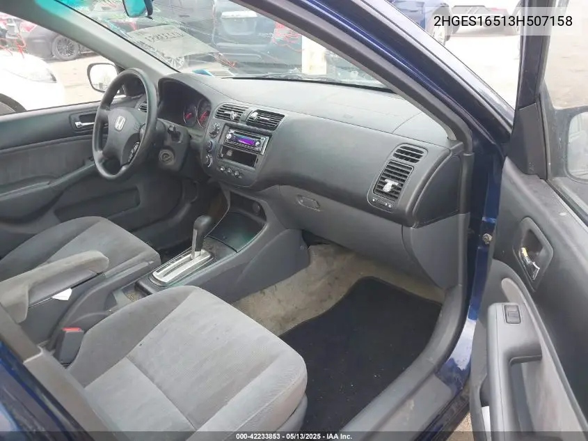 2003 Honda Civic Lx VIN: 2HGES16513H507158 Lot: 42233853