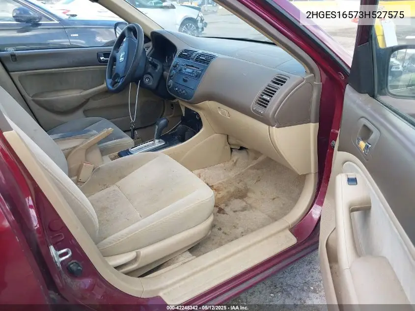 2003 Honda Civic Lx VIN: 2HGES16573H527575 Lot: 42248342