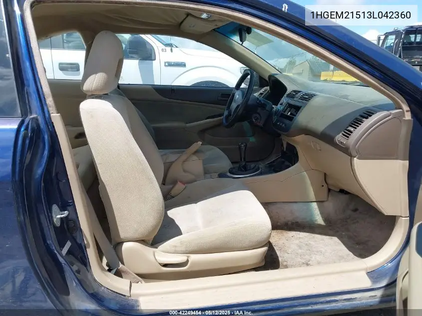 2003 Honda Civic Lx VIN: 1HGEM21513L042360 Lot: 42249454