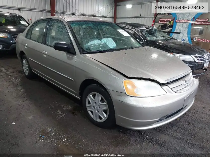 2003 Honda Civic Lx VIN: 2HGES16543H573462 Lot: 42253705