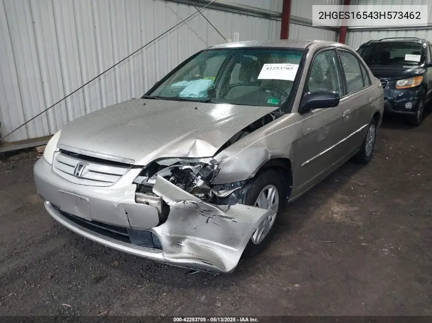 2003 Honda Civic Lx VIN: 2HGES16543H573462 Lot: 42253705
