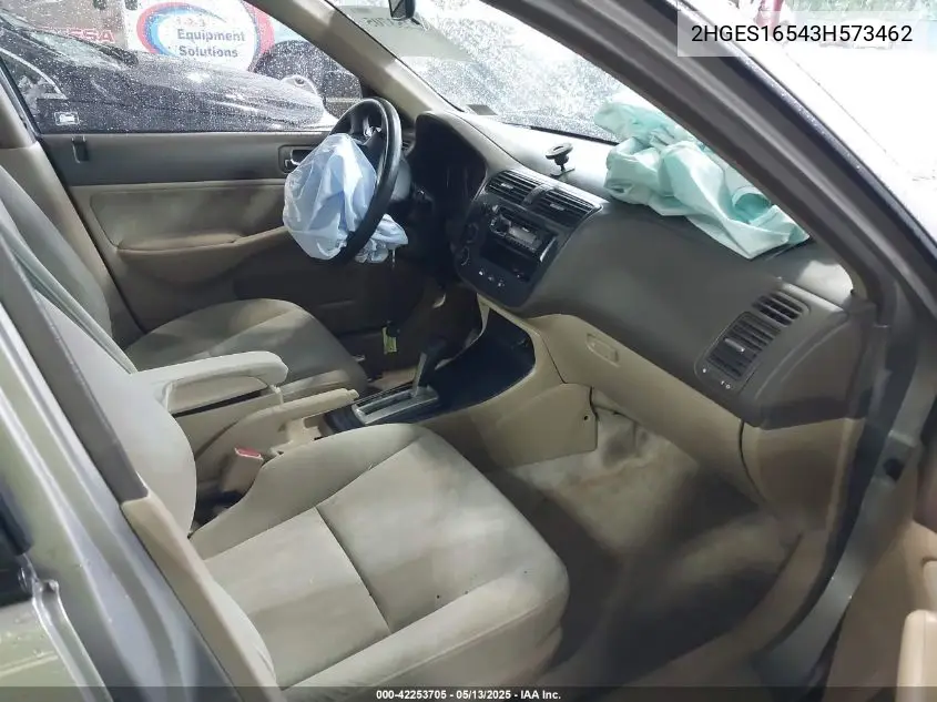 2003 Honda Civic Lx VIN: 2HGES16543H573462 Lot: 42253705