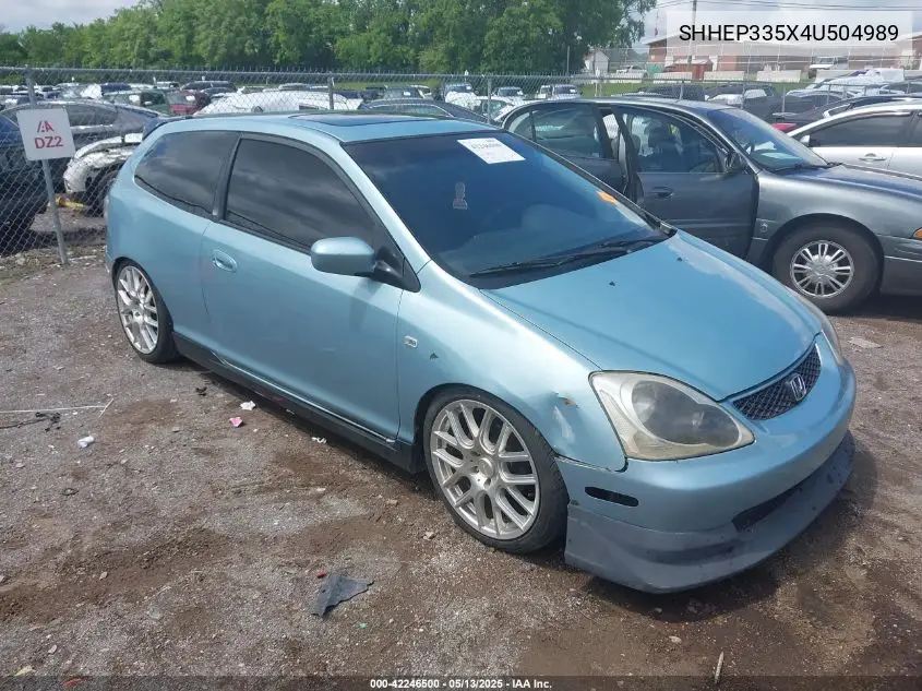 2004 Honda Civic Si VIN: SHHEP335X4U504989 Lot: 42246500