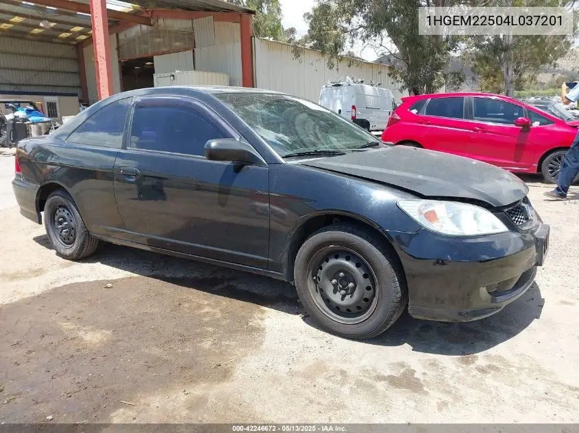 2004 Honda Civic Lx VIN: 1HGEM22504L037201 Lot: 42246672