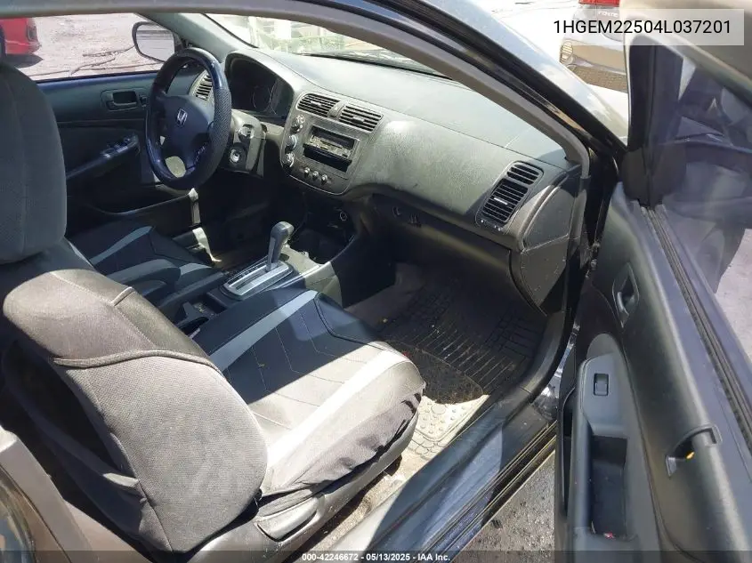 2004 Honda Civic Lx VIN: 1HGEM22504L037201 Lot: 42246672