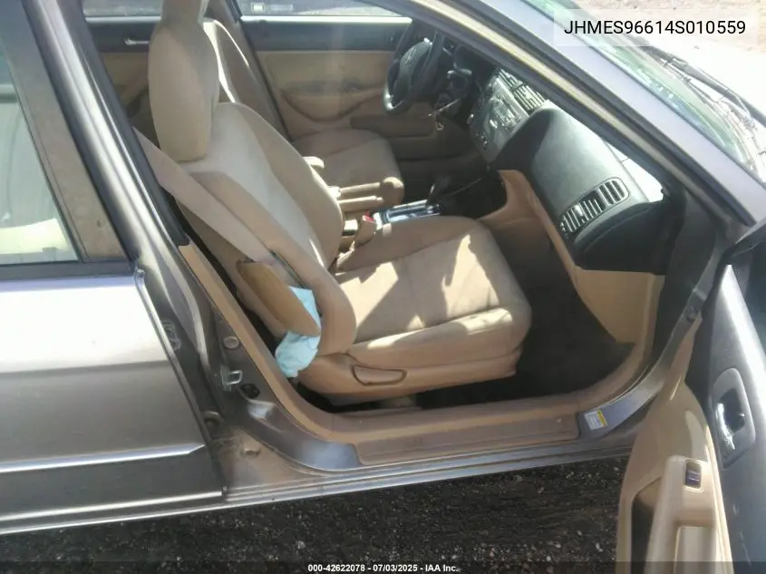 2004 Honda Civic Hybrid VIN: JHMES96614S010559 Lot: 42622078