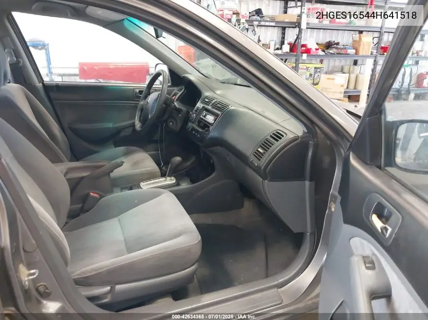 2004 Honda Civic Lx VIN: 2HGES16544H641518 Lot: 42634365