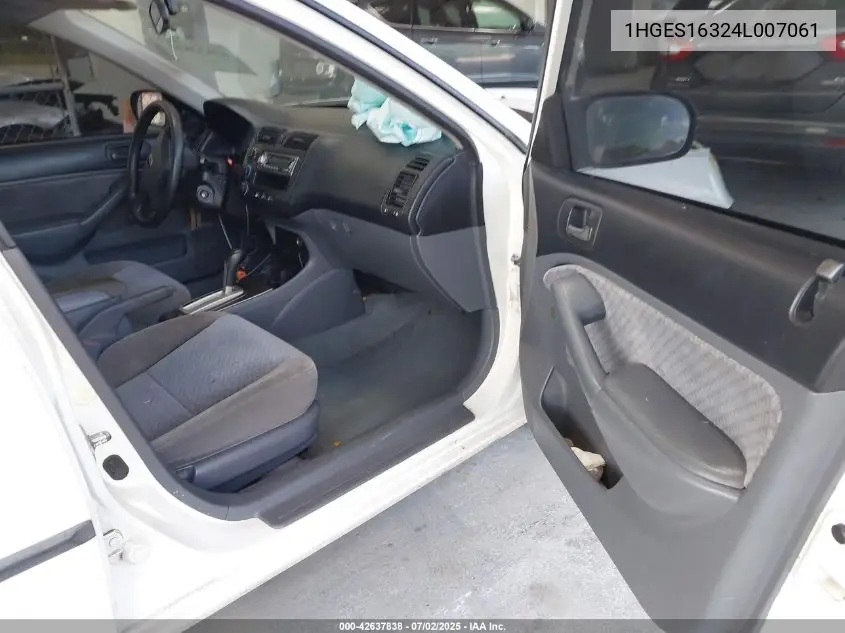 2004 Honda Civic Vp VIN: 1HGES16324L007061 Lot: 42637838