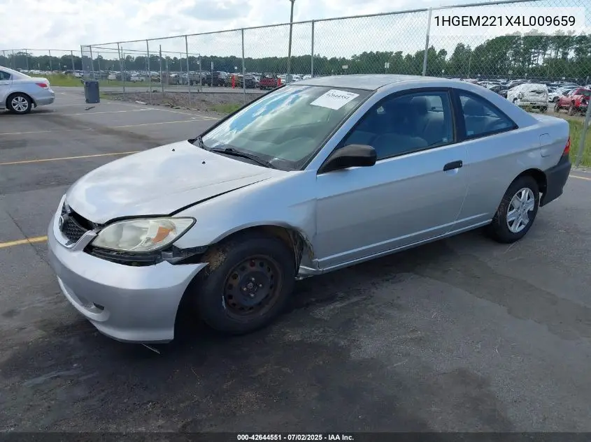 2004 Honda Civic Vp VIN: 1HGEM221X4L009659 Lot: 42644551