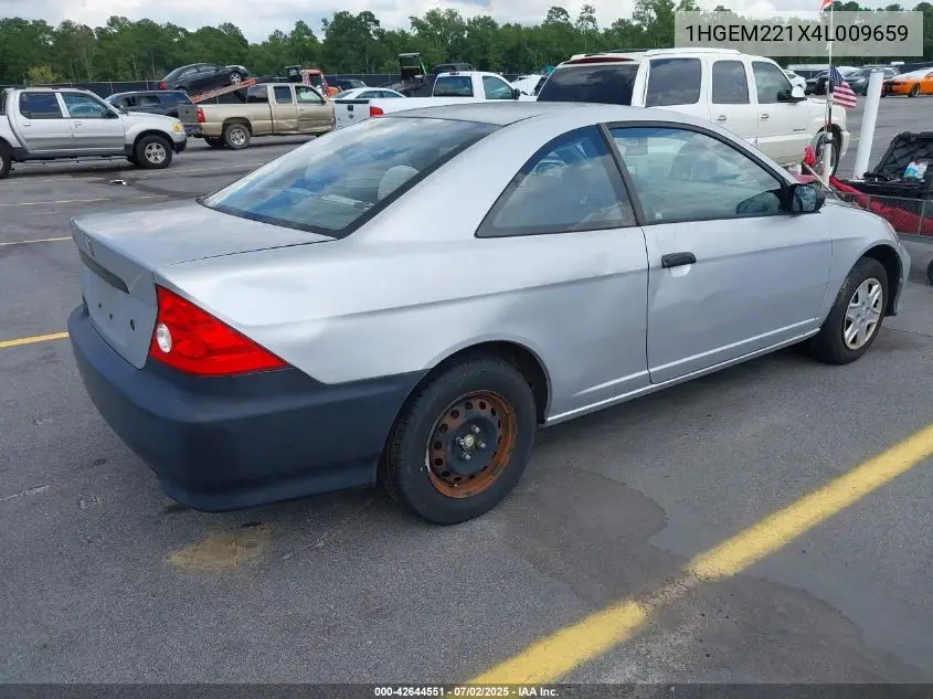 2004 Honda Civic Vp VIN: 1HGEM221X4L009659 Lot: 42644551