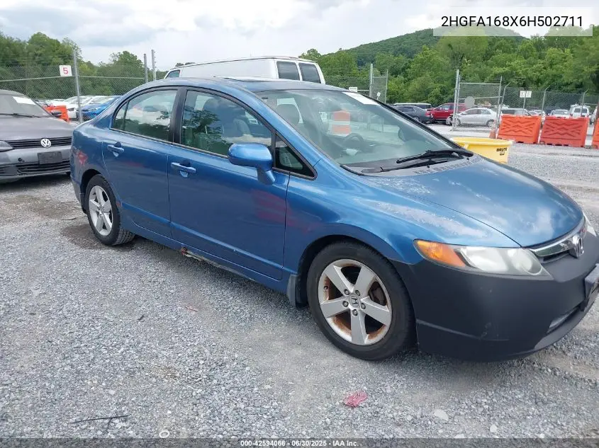2006 Honda Civic Ex VIN: 2HGFA168X6H502711 Lot: 42594066